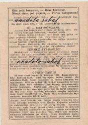 1 Temmuz 1958 / Büyük Saatli Maarif Takvimi