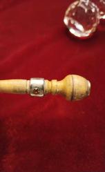 OSMANLI DÖNEMİ AVRUPA SİTRİN TAŞI BEZEMELİ  AHŞAP SAPLI CAM KESME ELMASI 151