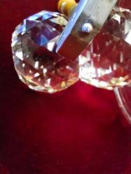 OSMANLI DÖNEMİ AVRUPA SİTRİN TAŞI BEZEMELİ  AHŞAP SAPLI CAM KESME ELMASI 151