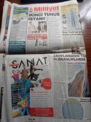 Milliyet Gazetesi - 23 Şubat 2011 - Futbola Anayasa Ayarı - Libya'da Kaddafi'nin Sokağa Saldığı Paralı Askerler Rastgele Adam Vuruyor - Eşcinsel Hakeme İş Yok - Kemal Kılıçdaroğlu Recep Tayyip Erdoğan'a Attan Düştün Biz Bir Şey Dedik Mi - Yıllardır Aranan Sivas Katliamı Sanığı Yılmaz Bağ 2006'da Olmuş - Libya'da Türkler Havadan Karadan Deniz'den Kurtarılıyor