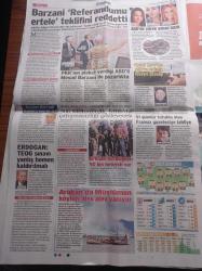 Sözcü Gazetesi - 16 Eylül 2017 - Fenerbahçe'de Mesut Özil İddiası - Ümit Özdağ AKP FETÖ İle Yıllarca İş Birliği Yapıp Beni Susturmaya Çalıştı - 113 Gündür Tutuklu Olan Arkadaşımız Gökmen Ulu İddianamemi Yazın Suçum Ne Öğreneyim - Kadir Topbaş'ın Çılgın Projesi Verimsiz Diye İptal Edildi - Kemal Kılıçdaroğlu Avukatının Gözaltına Alınmasına Sert Tepki Gösterdi - Kerem Kılıçdaroğlu Birliğine Teslim Oldu - Nuriye Gülmen Semih Özakça Eyleminde Gazetecilere Biber Gazı - Barzani Referandumu Ertele Teklifini Reddetti