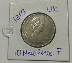 1969 ingiltere 10 new pence Temiz iyi