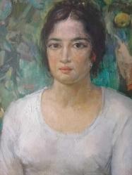 LOT.1 » BABA ALİYEV 1915 -1990 SOVYET DÖNEMİ TÜRK RESSAMI..Trompe L'oeil SOVIET BABA ALİYEV 83X120 MONA LISA EFFECT/INFLUENCE