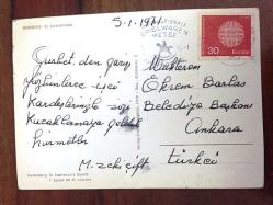 ŞEHİR KARTPOSTALI, ALMANYA NÜRNBERG, TARİHİ PROTESTAN KİLİSESİ, ARKASI YAZILI VE PULLU (1971 YILINDA YAZILMIŞ BİR MEKTUP), RENKLİ, 15 X 10 CM EBADINDA - 1940'LAR, 1950'LER, 1960'LAR, 1970'LER 1980'LER