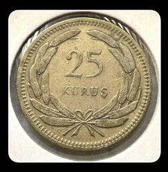 1956 25 Kuruş (T.C Düz) TCM1956 ÇÇT+