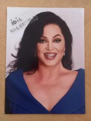 TÜRKAN ŞORAY'IN BÜYÜK BOY TIPKI BASIM FOTOĞRAFI - 23 x 17 cm EBADINDA - FOTOĞRAF KAĞIDINA, SONRADAN BASKI