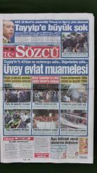 Sözcü Gazetesi 2 Haziran 2014 Recep Tayyip Erdoğan,Alina Lucashova,Armindo Bruma,Ünal Aysal,Salih Uçan,Demba Ba,Diego Ribas,Caner Erkin,Yıldırım Demirören,Hande Yener,Demet Akalın,Engin Asyalı,Muharrem İnce,Sezgin Tanrıkulu,Ekrem İmamoğlu,Enes Ünal,Altan Erkekli,Atiye