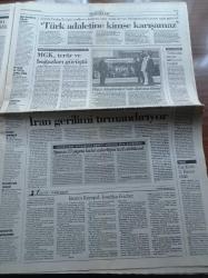 Cumhuriyet Gazetesi - 24 Temmuz 1999 - TSYD Kupasında Fenerbahçe Galatasaray Maçı - MHP İle Fazilet Partisi Arasında Kuran Kursu Kavgası - Türk İş Bayram Meral Amaç Ulus Devleti Yok Etmek - Lozan Antlaşması'nın Yıldönümü - Sağlıkçılardan Protesto - Basın Özgürlüğü Yetersiz Kalıyor - Kara Para Tehdidi