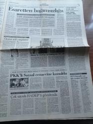 Cumhuriyet Gazetesi - 24 Temmuz 1999 - TSYD Kupasında Fenerbahçe Galatasaray Maçı - MHP İle Fazilet Partisi Arasında Kuran Kursu Kavgası - Türk İş Bayram Meral Amaç Ulus Devleti Yok Etmek - Lozan Antlaşması'nın Yıldönümü - Sağlıkçılardan Protesto - Basın Özgürlüğü Yetersiz Kalıyor - Kara Para Tehdidi