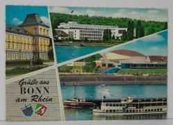 ŞEHİR KARTPOSTALI-ALMANYA/BONN ÜNİVERSİTE PARLEMENTO BİNASI VE BERHOVENHALL,ARKASINA YAZILMAMIŞ, RENKLİ, 12 X 16 CM EBADINDA - 1950'LER, 1960'LAR, 1970'LER, 1980'LER