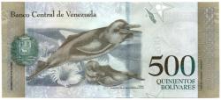 Venezuela 2017 Yılı 500 Bolivar ÇİL Yabancı Kağıt Para