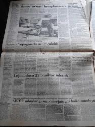 Cumhuriyet Gazetesi - 20 Ekim 1991- Beşiktaş'ı Şifo Mehmet Kurtardı - PKK'nın Kaçırdığı 8 Erimiz Serbest - Muzaffer Aksoy Bilim Hür Ortamda Gelişir - Alman Hükümeti Troya'nın Peşinde - Demokrasi İçin Sandığa - 30 Milyon Seçmen Oy Kullanıyor - Gönül Yazar Taşbebek Olarak Anılmak İstemiyorum