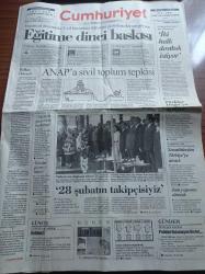 Cumhuriyet Gazetesi - 26 Temmuz 1997 - Bayern Münih'li Mehmet School Ben Türk Değilim Babam Türk - Popçu Tarkan -  Cihan Ünal - Eğitime Dinci Baskısı - 8 Yıl Kesintisiz Eğitimi Politikacılar Çarpıtıyor - Ermenistan Lideri Ter Petrosyan İki Halk Dostluk İstiyor - Mesut Yılmaz 8 Yıldan Taviz Yok - 28 Şubat'ın Takipçisiyiz - Çağdaş Yaşamı Destekleme Derneği - Polisler Güvence İstiyor