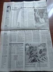 Cumhuriyet Gazetesi - 26 Temmuz 1997 - Bayern Münih'li Mehmet School Ben Türk Değilim Babam Türk - Popçu Tarkan -  Cihan Ünal - Eğitime Dinci Baskısı - 8 Yıl Kesintisiz Eğitimi Politikacılar Çarpıtıyor - Ermenistan Lideri Ter Petrosyan İki Halk Dostluk İstiyor - Mesut Yılmaz 8 Yıldan Taviz Yok - 28 Şubat'ın Takipçisiyiz - Çağdaş Yaşamı Destekleme Derneği - Polisler Güvence İstiyor