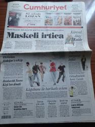 Cumhuriyet Gazetesi - 23 Eylül 2005 - Kağıthane Güzeltepe'de Yıkımlara Karşı Barikatlı Eylem - Bankacılık Yasası Köşk'ten Döndü - Eski Komünist Ülkelerden Başbakan Recep Tayyip Erdoğan'a Tekzip - Küresel Ateş El Kaide - Yargıtay Başsavcısı Belli Odaklar Laik Rejime Karşı Mevzi Kazanma Stratejisini Saklıyor - Maskeli İrtica