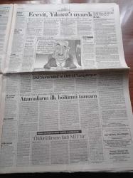 Cumhuriyet Gazetesi - 9 Nisan 1996 - Balkan Artistik Buz Pateni Şampiyonası'nda Sırma Altay - Naim Süleymanoğlu Olimpiyatlar İçin İddialı - Mehmet Ağar Hukuku Çiğniyor - Refah Partisi'nden Harem Selamlık Plaj Önerisi - Bir Sinema Ustası Michelangelo Antonioni Yaşam Boyu Onur Ödülü Aldı - Erzincan Valisi Recep Yazıcıoğlu Atamada Ölçüyü Kaçırdılar - Rıdvan Yenişen İstanbul Vakisi- İsrail'le Yapılan Askeri Anlaşma Sebebiyle Araplardan Türkiye'ye Sert Tepki - 27 Asker Şehit