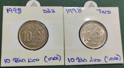 10 BİN LİRA 1998 TERS/DÜZ  ÇİL+++