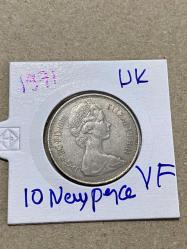 1971 ingiltere 10 new pence madeni para ÇT
