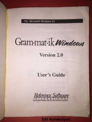 Grammatik Windows Version 2.0 - User's Guide - The Easiest Way to Improve Your Writing - İngilizce Kitap (Grammatik Windows Versiyon 2.0 - Kullanım Kılavuzu - Yazımınızı Geliştirmenin En Kolay Yolu)