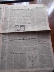Cumhuriyet Gazetesi - 23 Haziran 1992 - Milyarlık Gazi Koşusu'nun Ödülü 1 Kilo Şeker - Beritan Aşiretine Açlık Cezası - Memura Yüzde 25 - Sahte Dolarda ASALA Parmağı - PKK İran'dan Saldırdı 6 Er Öldü - Ülkücüler Yol Ayrımında - İstanbul Bir Pavarotti Serüveni Yaşadı - Memurlara Coplu Karşılama - Güneydoğu Salgın Mevsimine Girdi