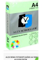 Renkli Fotokopi Kağıdı Fıstık Yeşili (ALX-530 FISTIK) A4 Ebat 80 Gr.500 Adet Alex
