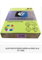 Renkli Fotokopi Kağıdı NEON YEŞİL (ALX-721 Neon Yeşil)   A4 Ebat 75 Gr.500 Adet Alex