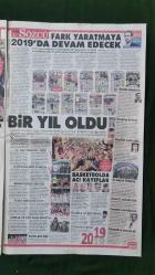Sözcü Gazete 1 Ocak 2019 Afrin Kahramanı Paşa Yılın Kaybedeni Oldu,Orgenaral Metin Temel,Vakıfbank Voleybol Takımı,Neslihan Demir Güler,Gözde Kırdar,Taha Akgül,Rıza Kayaalp,Ramil Guliyev,Serap Özçelik,İrem Yaman,Mete Gazoz,Işıl Alben,Galatasaray Futbol Takımı,Nazlı Ilıcak,Mine Başaran,Metin Akpınar,Müjdat Gezen,Mercedes Benz Reklam