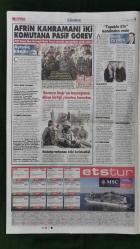 Sözcü Gazete 1 Ocak 2019 Afrin Kahramanı Paşa Yılın Kaybedeni Oldu,Orgenaral Metin Temel,Vakıfbank Voleybol Takımı,Neslihan Demir Güler,Gözde Kırdar,Taha Akgül,Rıza Kayaalp,Ramil Guliyev,Serap Özçelik,İrem Yaman,Mete Gazoz,Işıl Alben,Galatasaray Futbol Takımı,Nazlı Ilıcak,Mine Başaran,Metin Akpınar,Müjdat Gezen,Mercedes Benz Reklam