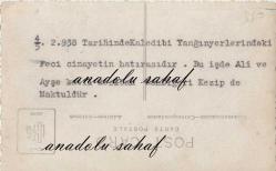 4-5 Şubat 1938 Tarihinde Kaledibi Yangınyerlerindeki Feci Cinayetin Hatırası / Polisler ve Suçlular Toplu Fotoğraf