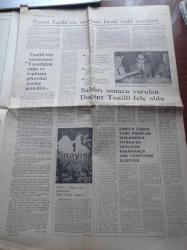 Cumhuriyet Gazetesi - 9 Nisan 1978 - Avrupa Asya Turnesinin İlk Maçında Paris'te Brezilya Fransa'ya Yenildi - Server Tanilli Silahlı Saldırı Sonucu Vuruldu -  Gece Evine Giderken Vurulan Server Tanilli Felç Oldu - Uygarlık Tarihi - Kıbrıs Önerileri Perşembe Günü Waldheim'a Veriliyor Karamanlis ABD'yi Eleştirdi - Yay Kur Soruları Çalındı Sınav Ertelendi - Ülkü Ocakları Aydınlıkevler Şubesi Üç Ay Kapatıldı