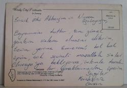 ŞEHİR KARTPOSTALI-ABD/CHICAGO GECE ŞEHİR GÖRÜNTÜSÜ,ARKASINA YAZILMIŞ, RENKLİ, 12 X 16 CM EBADINDA - 1950'LER, 1960'LAR, 1970'LER, 1980'LER