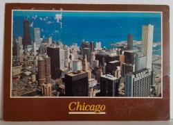 ŞEHİR KARTPOSTALI-ABD/CHICAGO GÜNDÜZ ŞEHİR GÖRÜNTÜSÜ,ARKASINA YAZILMIŞ, RENKLİ, 12 X 16 CM EBADINDA - 1950'LER, 1960'LAR, 1970'LER, 1980'LER