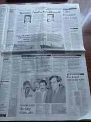 Cumhuriyet Gazetesi - 13 Aralık 1996 - Tribün Anarşisi Yaratan Fişlenecek - Efes Pilsen - Anayasa Mahkemesi Kamu Taşınmazlarının Satışını Öngören Yasayı İptal Etti - Cumartesi Anneleri'nin Susurluk İsyanı - Ordu Evini Temizledi - Zirvede Karşılıklı Suçlama - Mehmet Ağar - Süleyman Demirel - Diyanet Bütçesinde Alevilik Tartışması