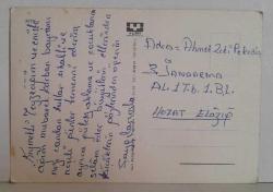 ŞEHİR KARTPOSTALI-TÜRKİYE'DEN NEHİR VE ORMAN İÇİNDE TAŞ EV GÖRÜNTÜSÜ,ARKASINA YAZILMIŞ,RENKLİ, 12 X 16 CM EBADINDA - 1950'LER, 1960'LAR, 1970'LER, 1980'LER