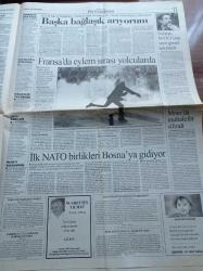 Cumhuriyet Gazetesi - 2 Aralık 1995 - Fenerbahçe'nin Tecrübeli Kalecisi Engin İpek Rüştü Reçber Dur Diyene Kadar Kaledeyim - Yaşar Kemal'e Beraat - Talabani Baglaşık Arıyor - Anayasa Mahkemesi Çevre Barajını İptal Etti - Tansu Çiller'in Malvarlığı Beyanı Eksik - DEP Davası Yeniden DGM'de - NATO'nun Yeni Patronu Solana - ANAP'tan Türkiye'ye 3 Boyutlu Bakış - Mesut Yılmaz