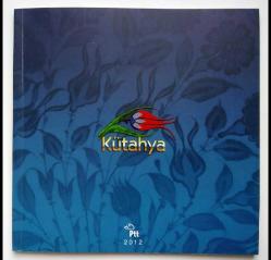 2012 PTT Kültür Varlıklarımız Kütahya porselen Tanıtım kitapçığı 38 sayfa İçerisinde Blok pul 6 farklı kartpostal ile birlikte