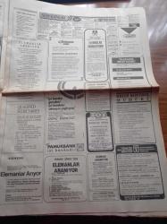 Hürriyet Gazetesi - 6 Eylül 1987 - Carl Lewis Roma'da Da Doping Yapıldı - Bako Adıyla Tanınan Banker Baki Cengiz Özal'ları da Çarptı - Tüysüz  Banker Korkut Özal'ın 200 Milyonunu Götürdü - Turgut Özal Milleti Önemli Açıklama Yapacağım Diye İşletti - Avrupa Ekonomi Topluluğundan Ahiret Soruları - Avukatları İbrahim Tatlıses'i Hapisten Çıkaramadı - Yassıada Yaptırılmayan Savunmalar Yazı Dizisi - Fatin Rüştü Zorlu