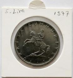 Türkiye Cumhuriyet 1977 Yılı 5 Lira No 1017