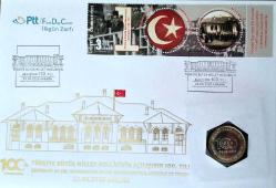 Büyük Taarruz' un 100. Yılı (Tedavül) Hatıra Parası ve Özel Gün Zarf Özel Folder'ında Pullu, Damgalı ÇİL (Özel Koruma Föyünde Gönderilecektir)
