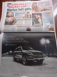 Hürriyet Gazetesi - 31 Ocak 2012 - Beşiktaş'a Serbest Galatasaray'a Yasak - Marilyn Monroe Twiti Yaktı - Sahada Yatan Üstsüz Kadına RTÜK Uyarısı - Yüz Nakli Yapılan Uğur Acar'ın Yeni Yüzde Tercihi Top Sakal- Beşar Esad Ailesini Kaçıramadı- Başbakan Recep Tayyip Erdoğan Ulusa Seslendi - Mini Buzul Çağı Geliyor - Türkiye Futbol Federasyonu Başkanı Mehmet Ali Aydınlar İstifa Yok Yola Devam