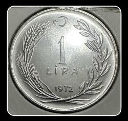 1972 Yılı 1 LİRA (ÇİL+) TCM72 “T.C Düz”