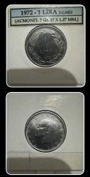 1972 Yılı 1 LİRA (ÇİL+) TCM72 “T.C Düz”