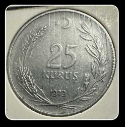 1973 - 25 KURUŞ (TCM1973) “T.C Ters”