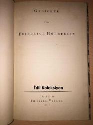 Gedichte - Friedrich Hölderlin - Im Insel Verlag - Almanca Kitap (Şiirler)