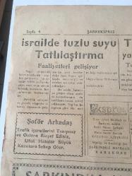 Şark ekspres Gazetesi  21 Kasım 1962 -  Karaköse-Ağrı yerel taşra basını-Vali Turgut Kılıçer  Doğu Bayazıt da incelemelerde  bulundu  -Diyarbakırda  petrol bulundu  Üniversite 3274 öğrenci alınacak Fezagemisinie çıkıldığı hissini veren bir bina  Yemende rüşvet alan asılacak  14  Afrikalı  İzmire geldi -Dünyanı en  Kuvvetli Mikroskobu  - Amerikan Nisan da 18  turluk  Feza  uçuşu tertip edecek -  Şiir  Köşesi  1963 yılında İsrail deki 1200 delege iştirak edecek  Özel teşebbüs bi kağıt fabrikası kuruluyor  -Atomla çalışan  radar istasyonu - İsrailde tuzlu suyu tatlılaştırma  falıyetleri gelişiyor - Türkiye ye yardımla ilgili  toplantı başlıyor