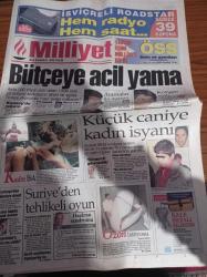 Milliyet Gazetesi - 6 Nisan 1996 - Fenerbahçe'de Aykut Kocaman Sesleri - Ayda 100 Trilyon Açık Veren 1996 Mali Yılı Bütçesi Korkutuyor - Mesut Yılmaz Mit Müsteşarı Değişecek - Doğru Yol Partisi Lideri Tansu Çiller'den Kongre Resti - Kadın İsa - Küçük Caniye Kadın İsyanı - Nobel Ödüllü Sapık Doktor Gajdusek - Suriye'de Tehlikeli Oyun - Çeçenistan'a Atom Mu Atıldı