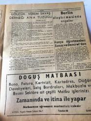 Doğuş  Gazetesi  Gölcük  Koceli 26 Temmuz 1968 Taşra Teşkilatı  -İlçemizde  Kurulan Verem  Savaş Derneği  - Hasmınıkazma  ile kafasından  Yaraladı -Lozan Barışının Yıldönümü  Kutlanıyor -Meksika Buğday Cetvelleri Ziraat Teknisyenliğine  Gelmeye Başladı- İzmit' te 3. icranın Kurulmasına  Çalışılıyor -İzmit' te bazı  Semt ler Su sıkıntısı çekiyor -Derınce T.Çiftlik Arasında Bakırtel Çalındı -Memleketimizde Yeni  Bir Petrol Bölgesi Bulundu-Siverek  Türkiye'nin  En  Büyük Petrol  Rezervi - Azgın Köpeklerden  korku  kalmadı - Konya   öğretymenleri can emniyetleri  içi Sunay ve Demirel'e başvurdular- Gölcük Verem Savaş Dernegi Ana Tüzüğü -Berlin Ulaştırmasında Engeller - Fenerbahçe Oğün' ü Geri Çağırdı -  Molnar  döndü , konuştu  