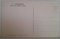 ŞEHİR KARTPOSTALI-FAS/KASABLANKA YUKARDAN ŞEHİR MEYDANI GÖRÜNTÜSÜ,ARKASINA YAZILMAMIŞ,RENKLİ, 10 X 14 CM EBADINDA - 1950'LER, 1960'LAR, 1970'LER, 1980'LER