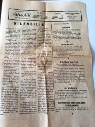 Altıeylül gazetesi-Balıkesir,yerel,taşra basını-Halk ve Halkla Beraber  25 Nisan 1968- 23 Nisan  Büyük  Törenle Kutlandı-  Özdemir Yücel ve Arkadaşları Tiyatro Topluluğu  İnegöl : Akyollu ve  Demircioğlu  - Erkek Sanat Enstitüsünün İzmit Gezisi Çok Başarılı Geçti -Tarihte Güreşçilerimiz - Haftanın  Şarkısı- Dilencilik - İnegölspor 4 İznik Gençlik 0 -            sahibi  Akif  Beceroğlu