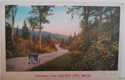 ŞEHİR KARTPOSTALI-ABD/BROWN CITY DOĞA VE İLKBAHAR TEMALI RESİM,ARKASINA YAZILMIŞ,RENKLİ, 10 X 14 CM EBADINDA - 1950'LER, 1960'LAR, 1970'LER, 1980'LER